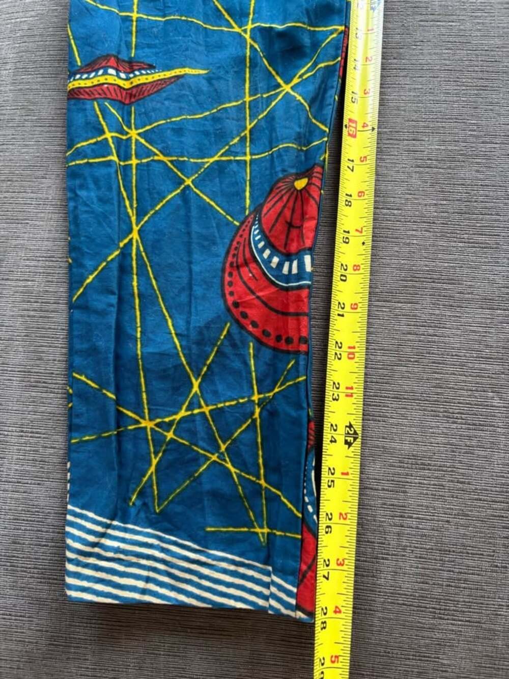 Grass-Fields African Print Harem Tapered Pants UFO Galaxy Ankara Womens Size 14 - Picture 8 of 8